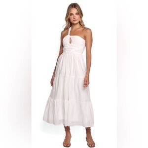Petal and Pup White Maxi Dress Vinny one shoulder
